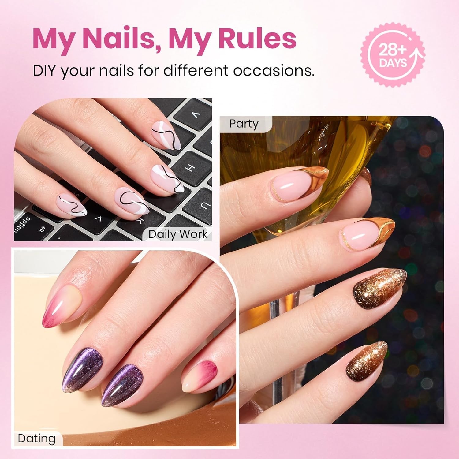 320 Pieces Half Matte Gel Nail Tips – Beetles Flat-X Short Almond Coffin Design