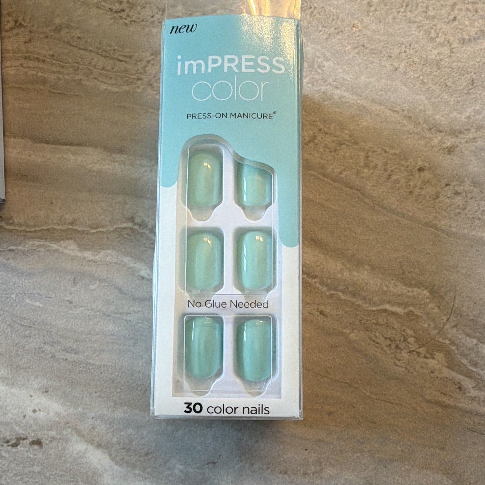 imPRESS Press-On Nails Self-Adhesive Short Square Shiny Multicolor 10 Packs