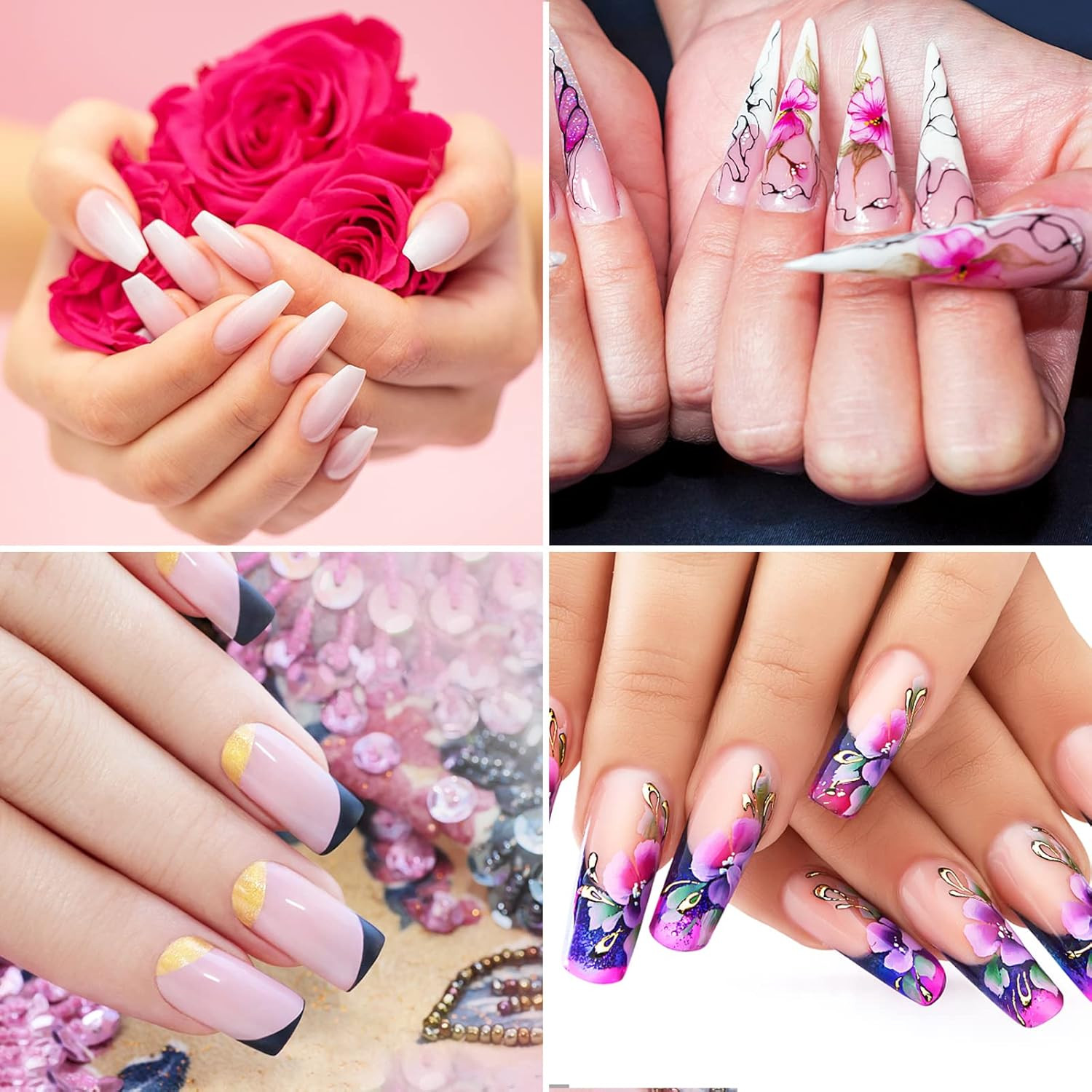 Acrylic Nail Kit with Prep Dehydrator and Primer, Acrylic Nail Powder and Liquid