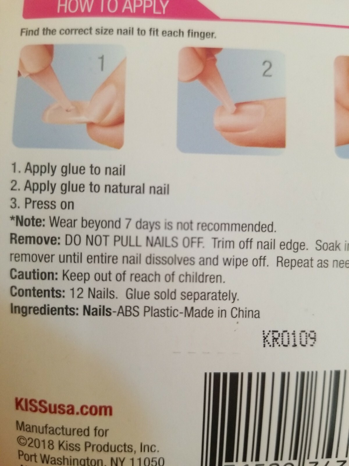 Kiss Salon Nails Lot of 5 Pack New Nail Lot x 5