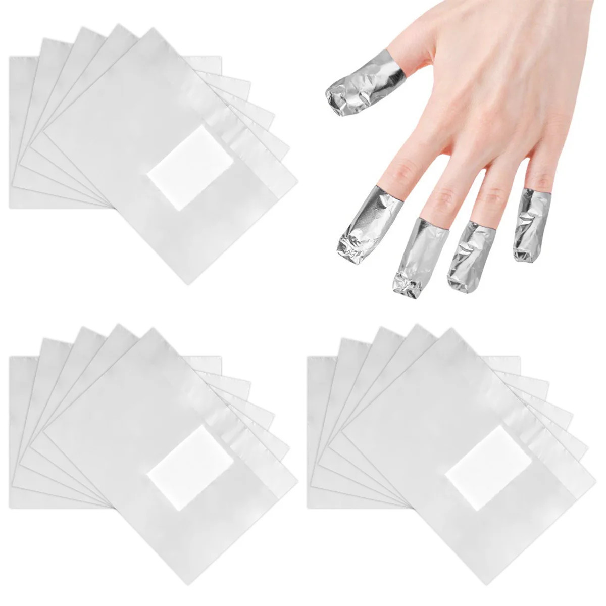500/1000Pcs Nail Foil Wraps Nail Wraps Remover Tin Foil Nail Wraps Nail Art Soak