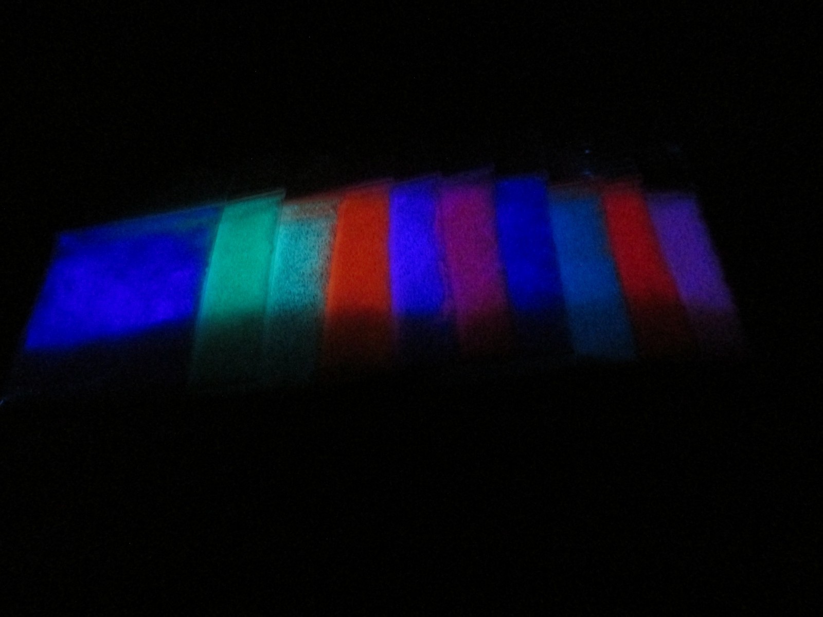 Glow in the dark Iridescent pastels glitter nail art