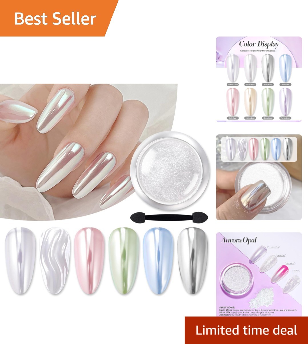 Ultra-Fine Silver Chrome Nail Glitter: Easy Application for Salon-Quality Nails