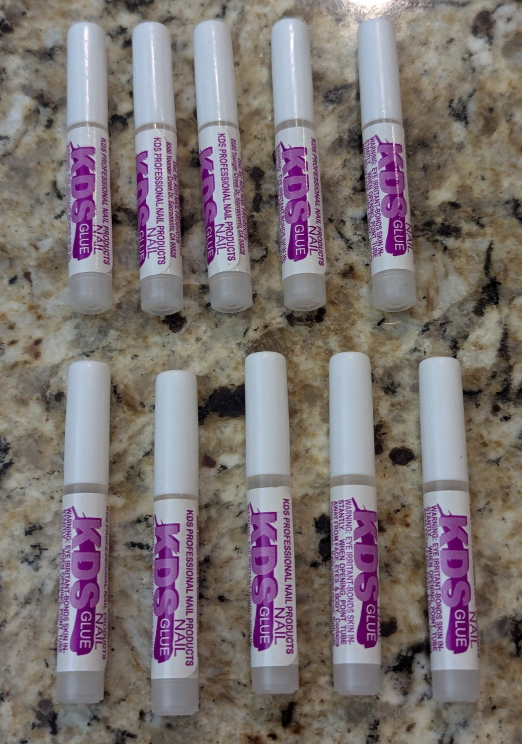 KDS Professional 10 Pack Nail Process Acrylic Nail Glue Single Use 2g