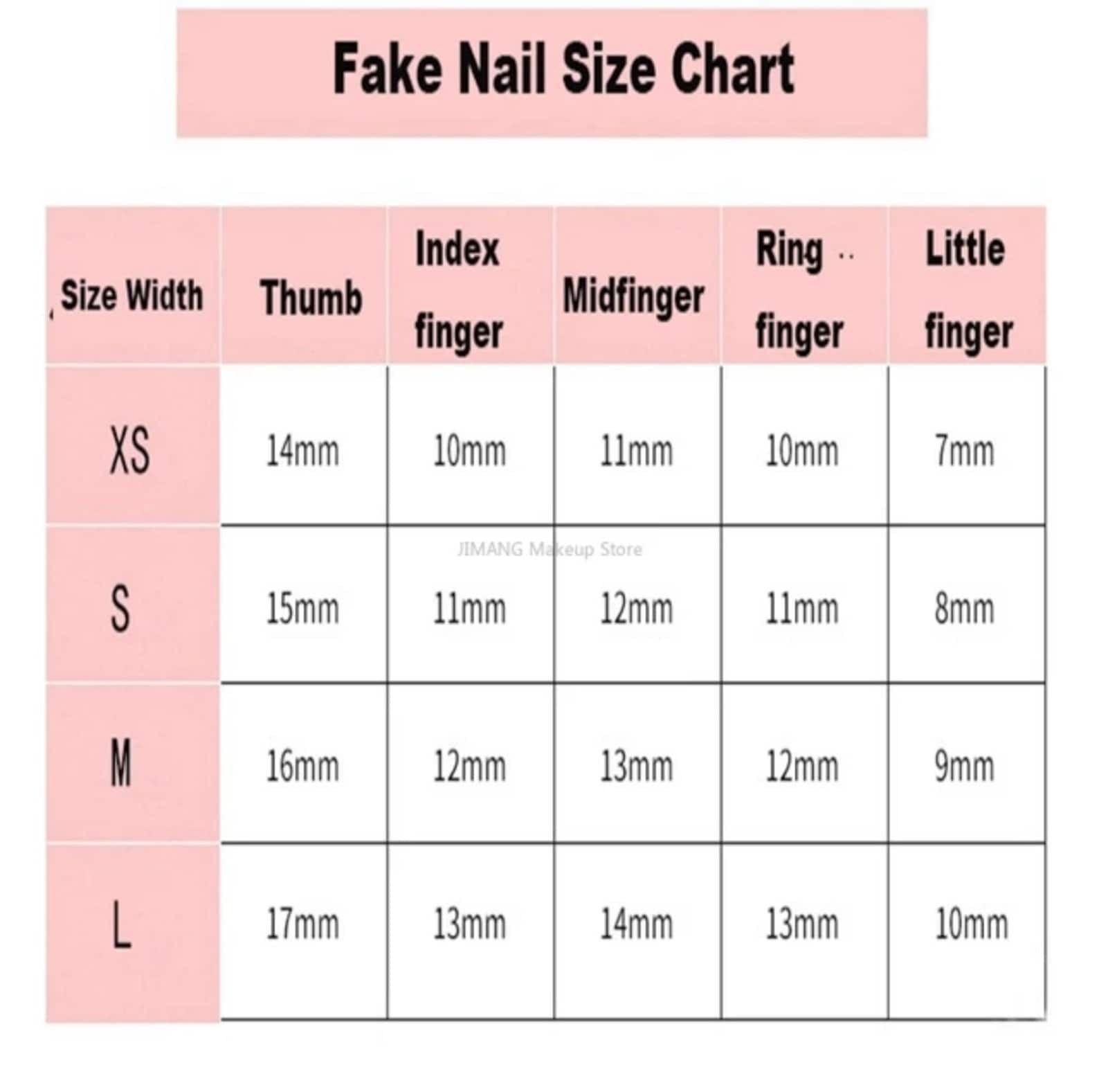 Handmade Pink Floral Gold Glitter Pearl Medium Round Press on Nails Set
