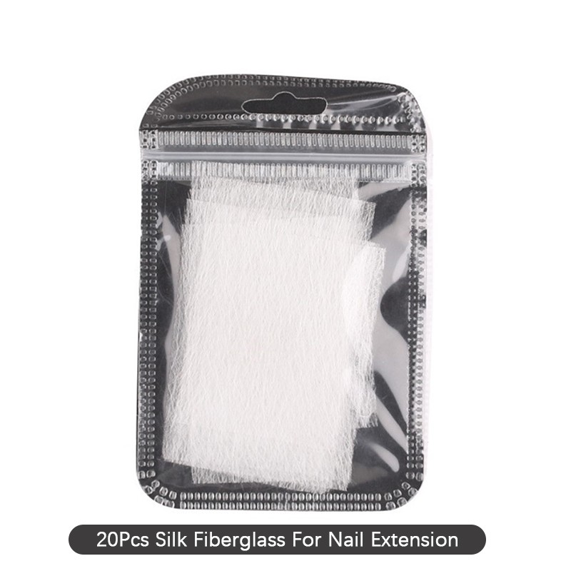 10/20Pcs Silk Fiberglass For Nail Extension Form Non-Woven Silks UV Gel Fiber