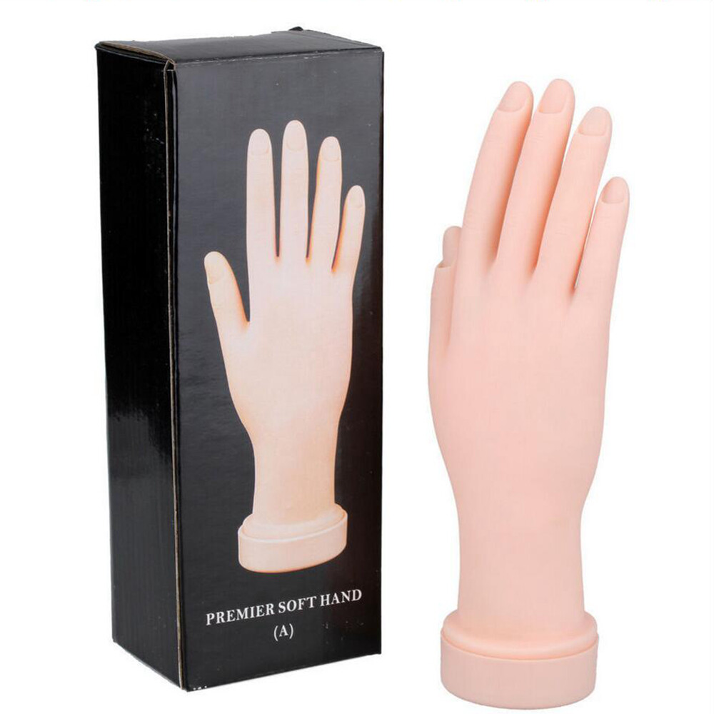 Training Hand Nail Art Flexible Movable Fake Hand Manicure Practice Tools Gifts