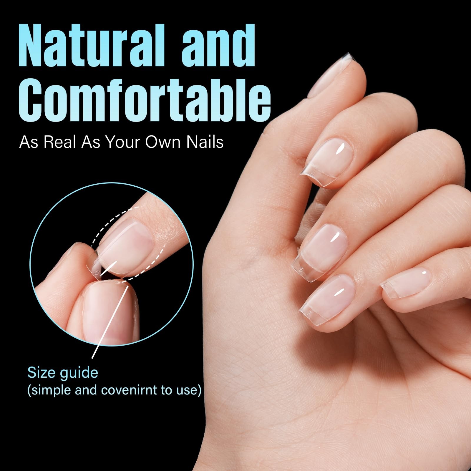 TOMICCA Extra Short Coffin Nail Tips, 240Pcs Half Matte Press on Full Cover A…