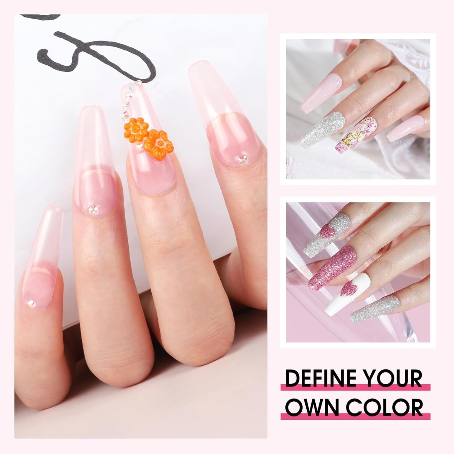 Acrylic Nail Kit for Beginners with Everything Nails Kit Acrylic Set Glitter …