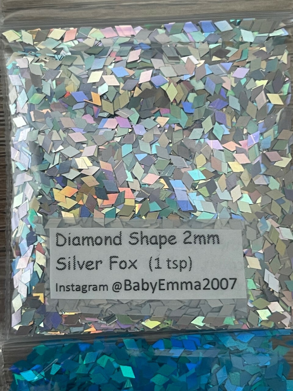 Holographic Diamond Shape 1mm/2mm-U Pick Color-Glitter Nail Crafts DIY-US-1tsp