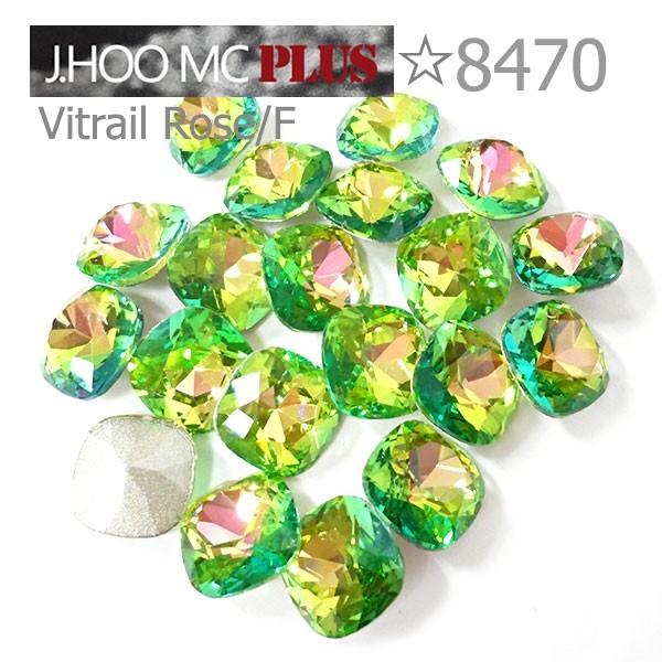 J.HOO Crystal 8470 Cushion V-Cut Fancy Rhinestones 8mm Nail Art (10pcs)