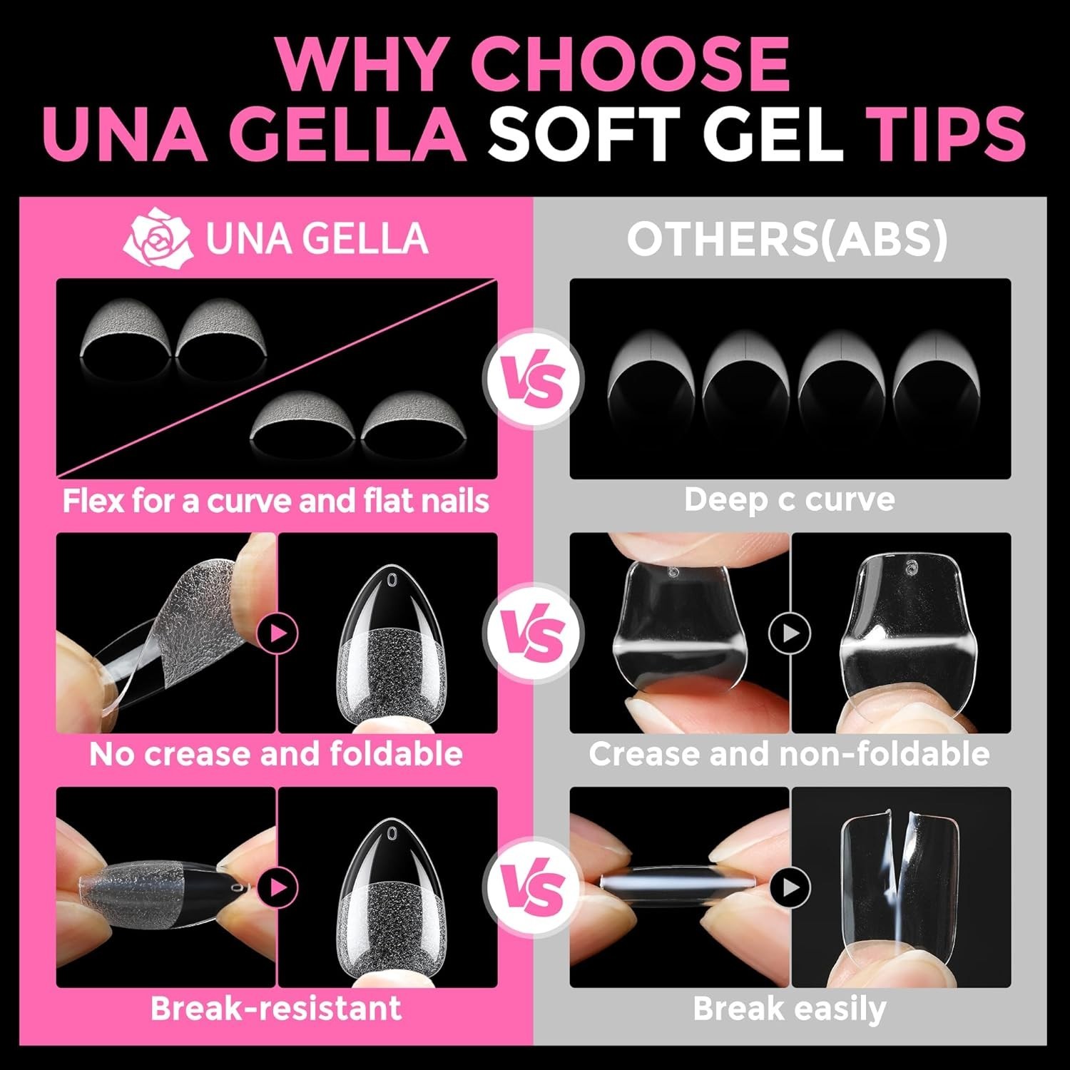 Short Almond Soft Gel Nail Tips – 216PCS Full Cover Extensions