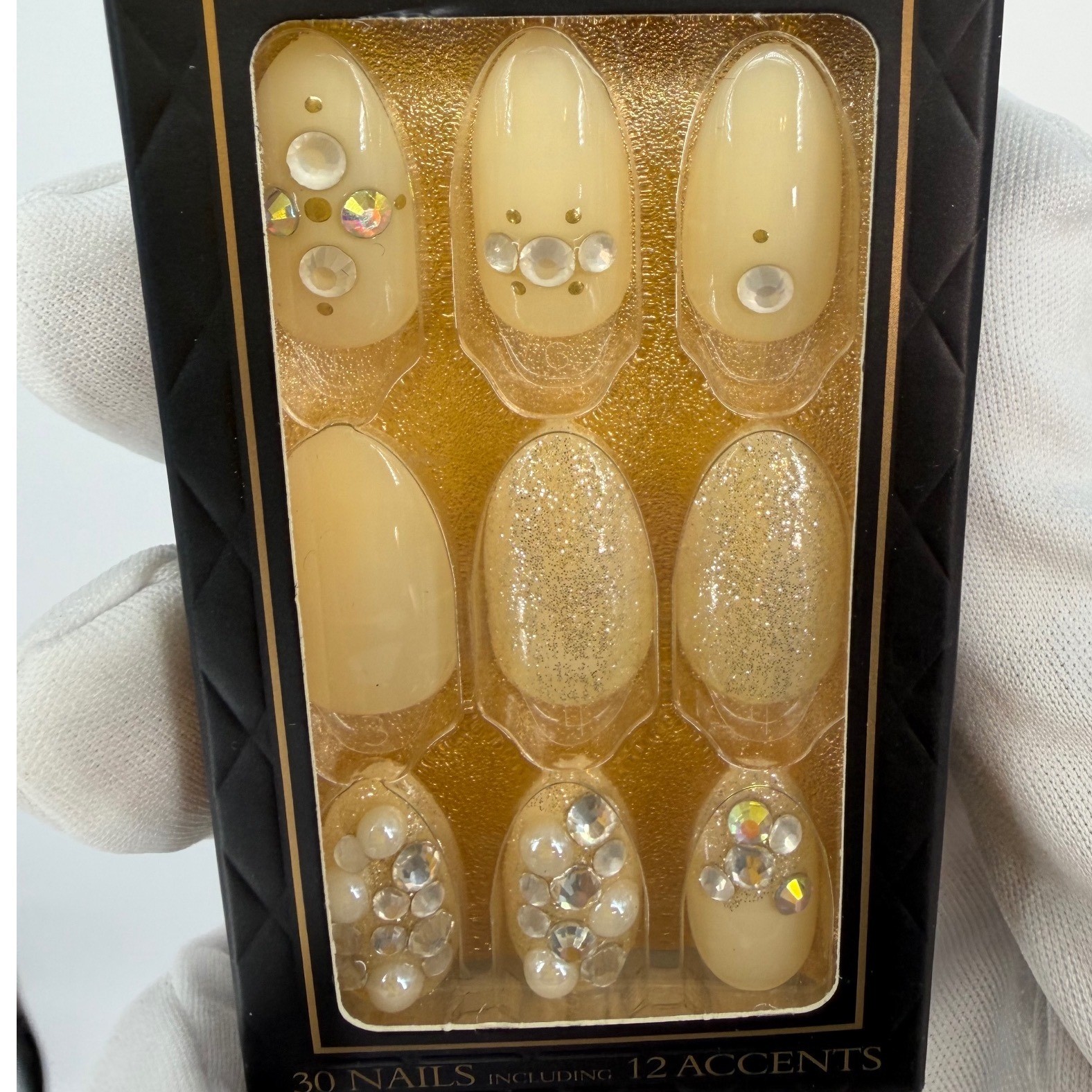 imPRESS Couture Collection Press On Manicure 30 Nails 12 Accents Luxurious 93-32
