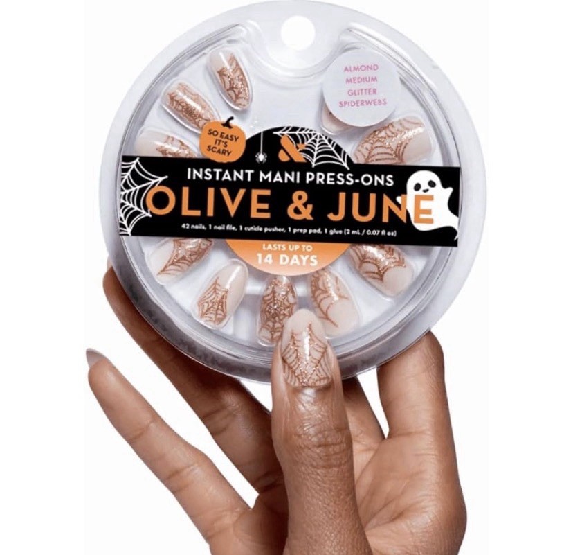 2X Olive & June Instant Mani Press-On Nails Glue | Halloween | 42 Pieces 14 Days