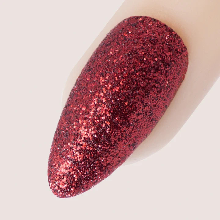 YOUNG NAILS Imagination Nail Art Powder Glitter Pigment- Royal Red – 1/4 oz