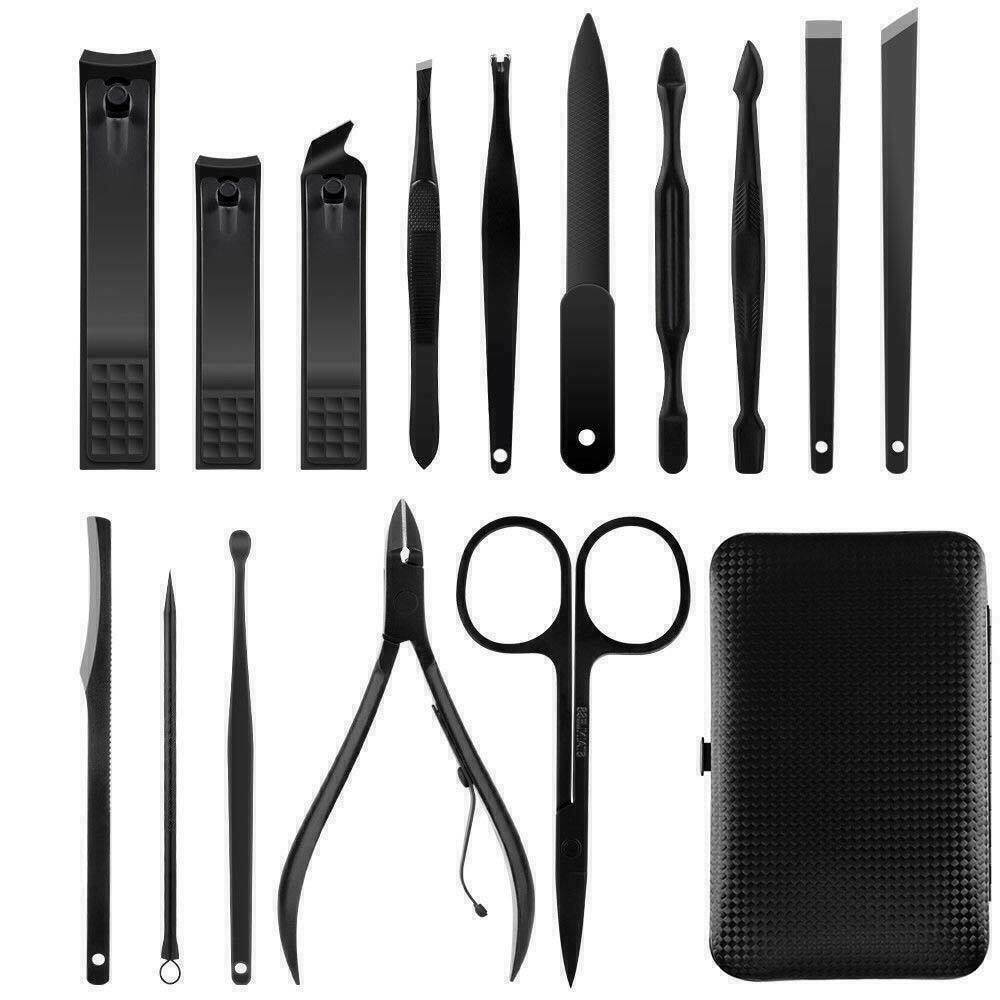 Men Women Manicure Pedicure Set Finger Toe Nail Clippers Scissors Grooming Kit