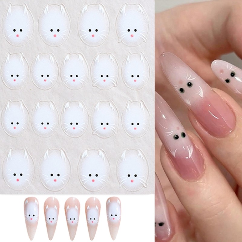 Lovely Cat Nail Art Stickers Cat Designs Nail Decals Cat Nail Art Decorations