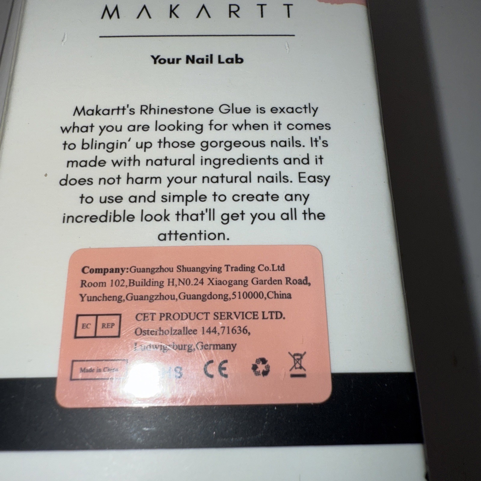 Makartt Nail Rhinestone Glue Gel 1.06Oz Nail Lamp Needed Gem Glue Gel Lot Of 3