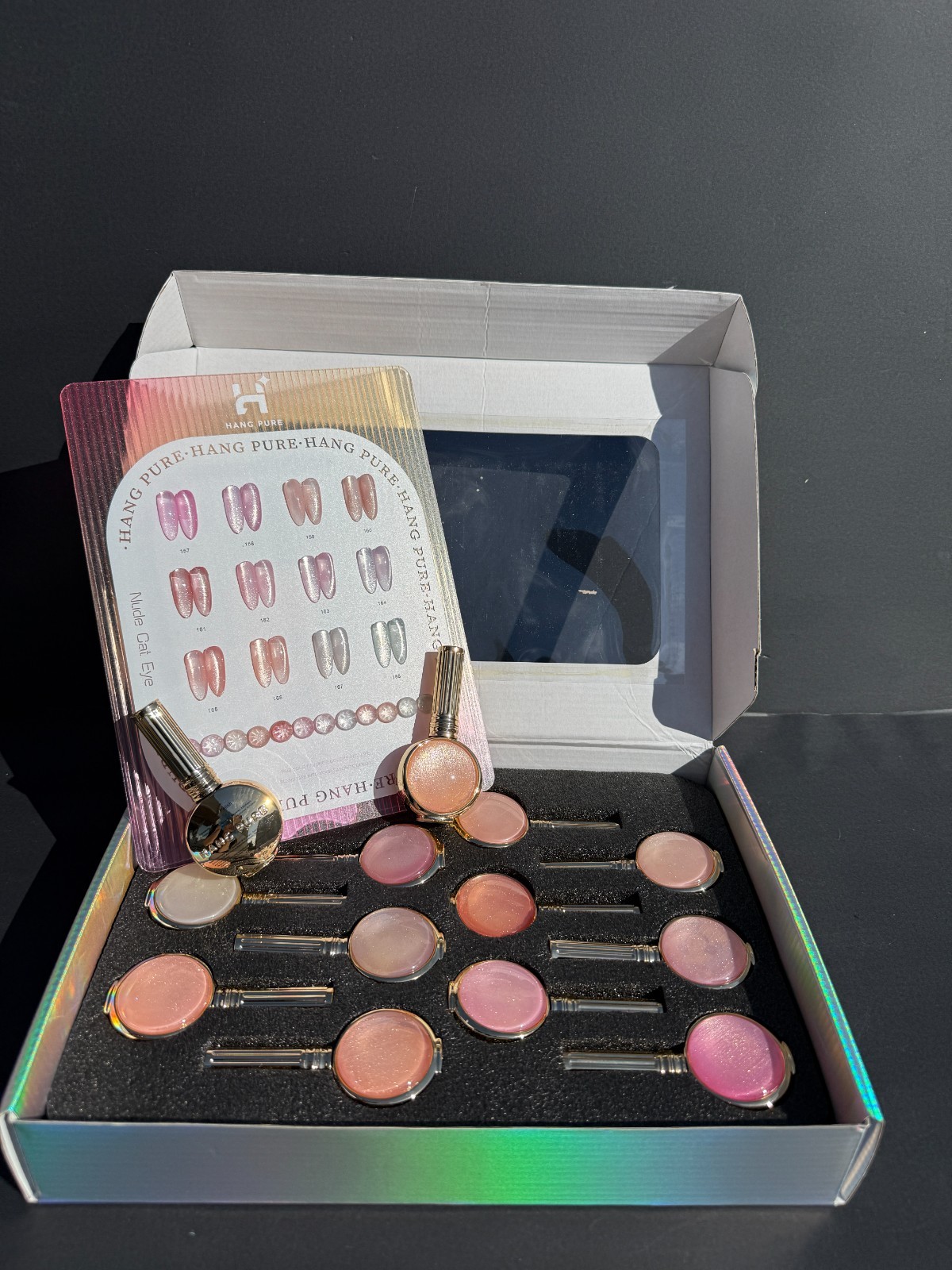 Hang Pure Nude Cat Eye Gel 12 Colors – Hang Pure + Sample + Magnetic