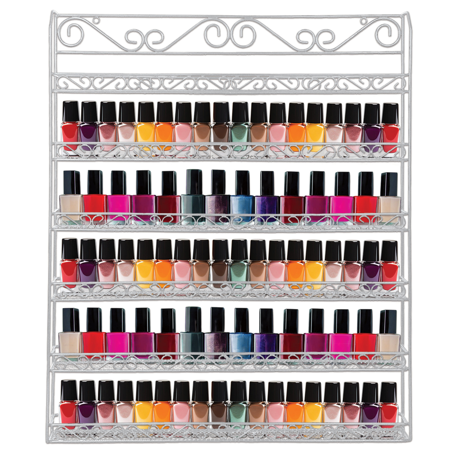 Metal Wire Nail Polish Display Organizer Wall Rack (Hold 90 to 100 Bottles) USA