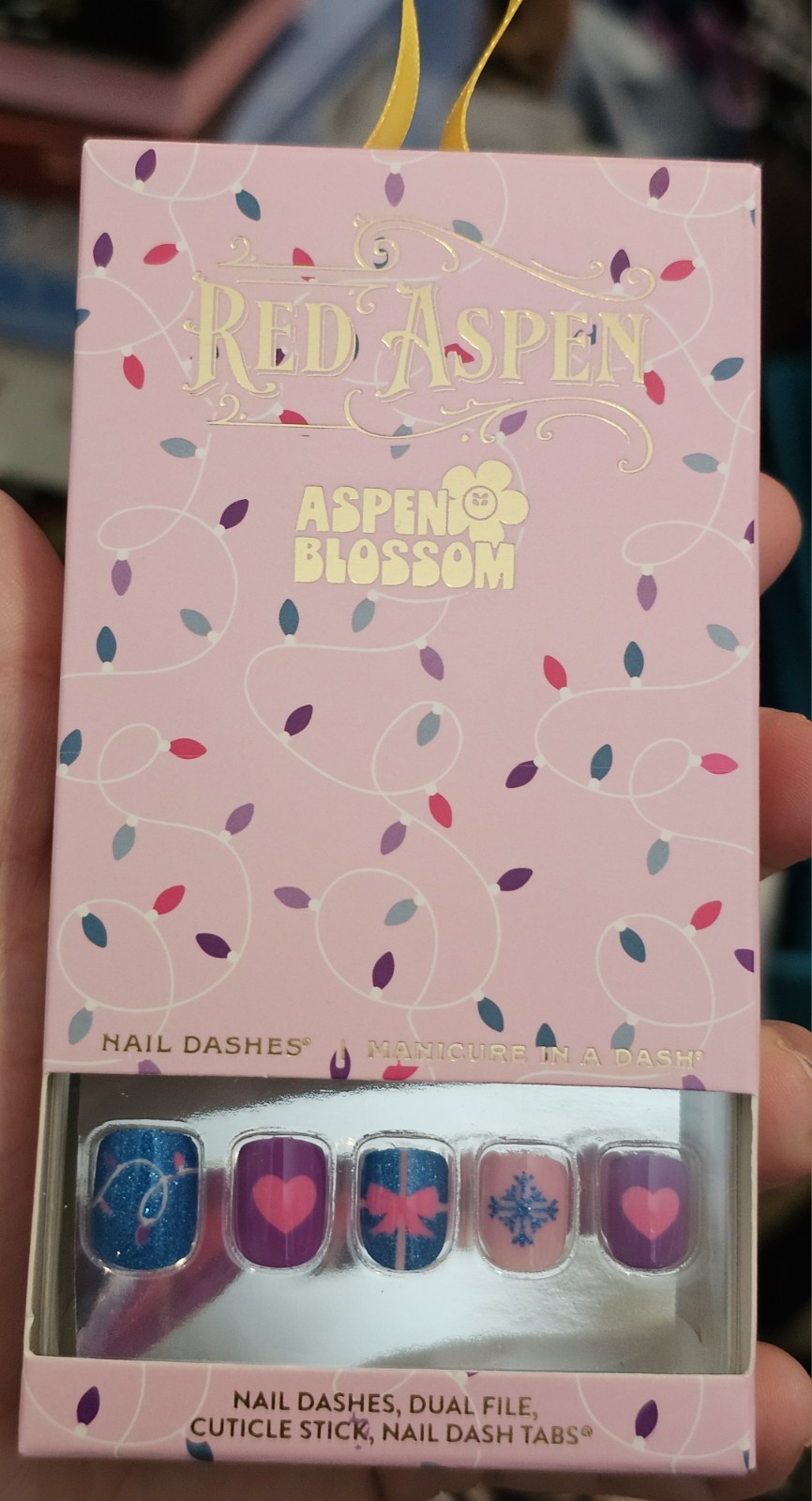 Red Aspen Nail Dashes Wrapped In Joy Aria PETITE