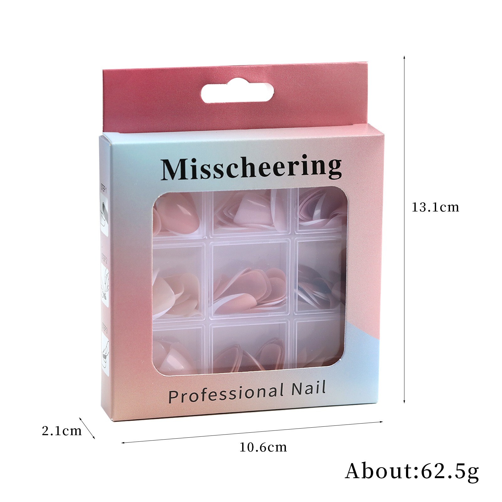135Pcs Press on Nails French Shape Fake Nai Art Tips Manicure Set 15 Sizes
