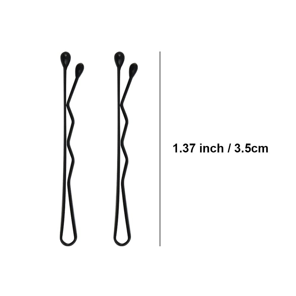 Mini Bobby Pins Black with Cute Case, 200 CT 1 Count (Pack of 200),