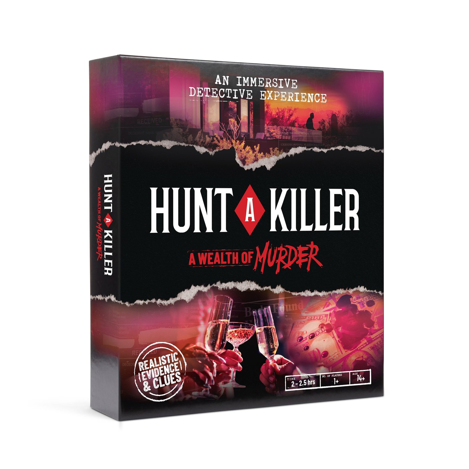 Hunt A Killer: 10.5 inches (L) x 2 (W) x 0.1 (H), Dark and Red