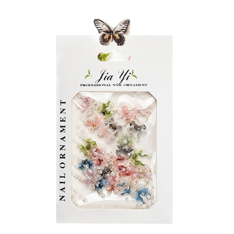 3D Flower Nails Art Charms Rose Flower Nail Charm Nails Decorations for Women