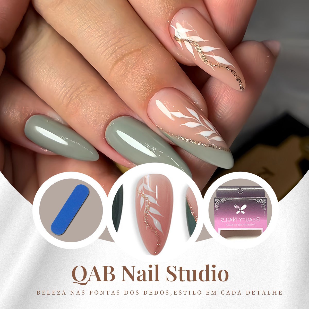Elegant Gray Metallic Line Nail Patches Simple Stylish Nail Art Wholesale