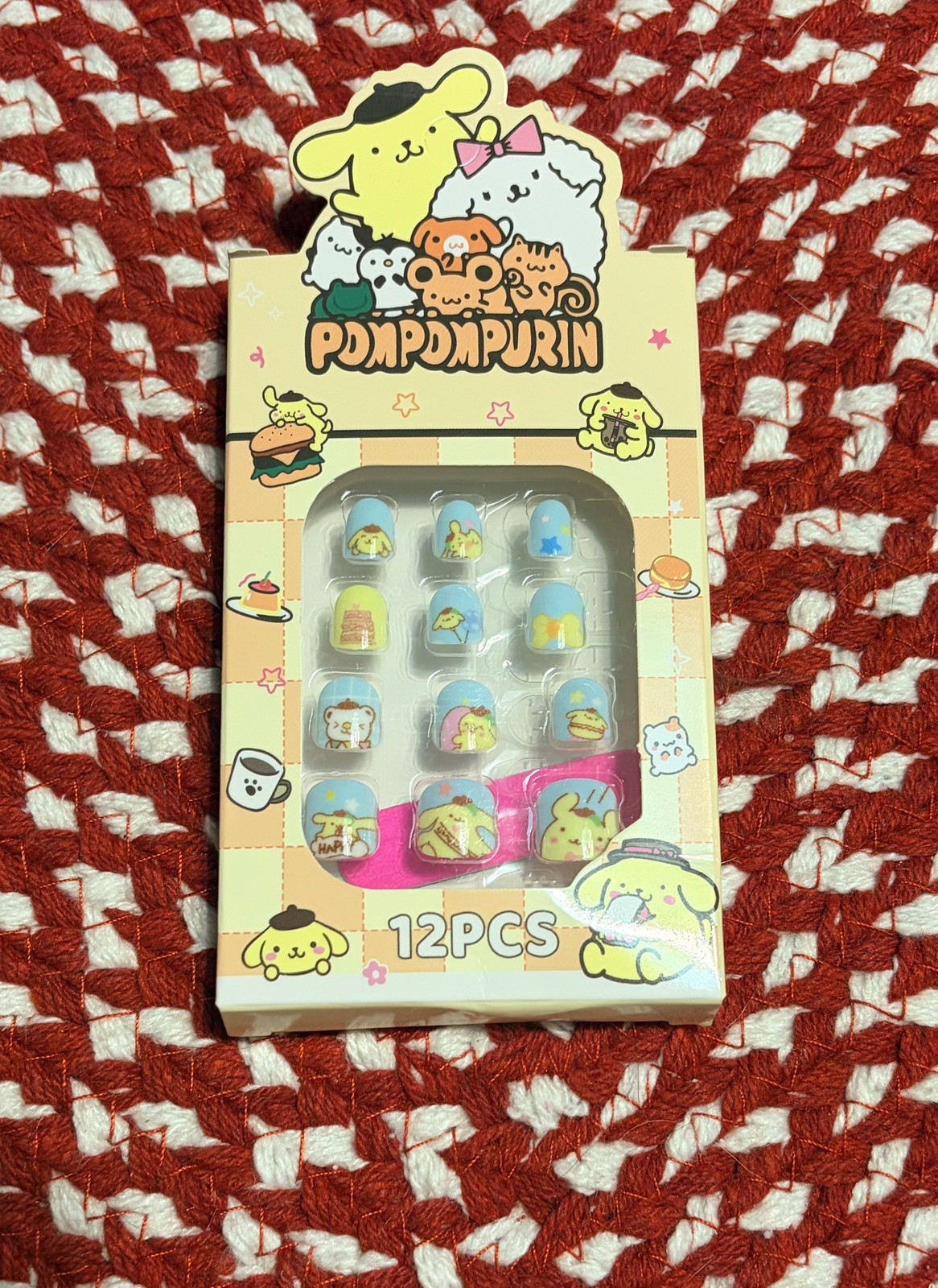 Pompompurin Press On Nails Set – 12pcs Sanrio kawaii Inspired