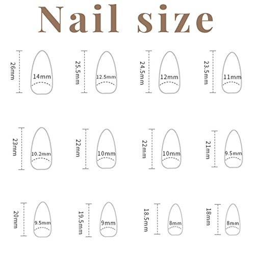 Almond Press on Nails Short Dark Green Glossy Fake Nails with almond style-15