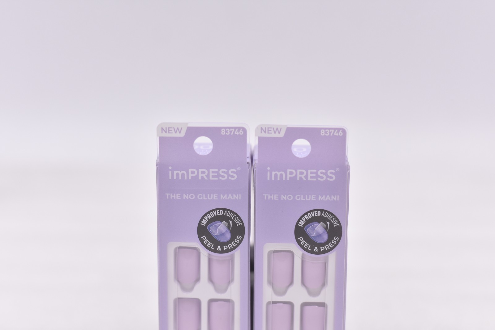 Lot of 2 Kiss Impress 007 Picture Purplect Short Nails – 30 Nails