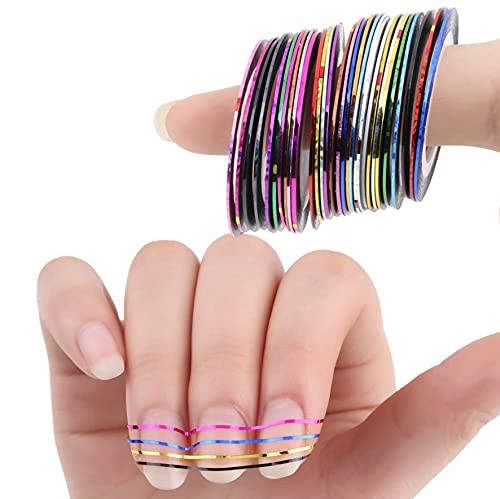 38Pcs Nail Striping Tape Lines Kit With Nail Art Pens Dotting 38Pcs Color Set
