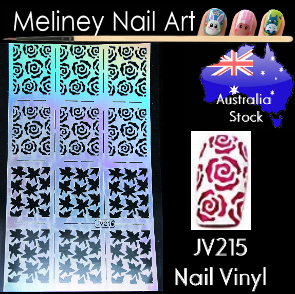 JV215 Flower Maple Leaf Nail Vinyl Sticker decoration Stencil Vinyls Art Craft