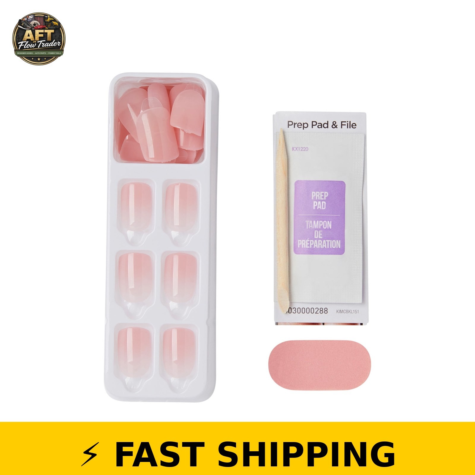 imPRESS Kiss Impress Short Square Oval Nails – Light Pink, 30 pcs