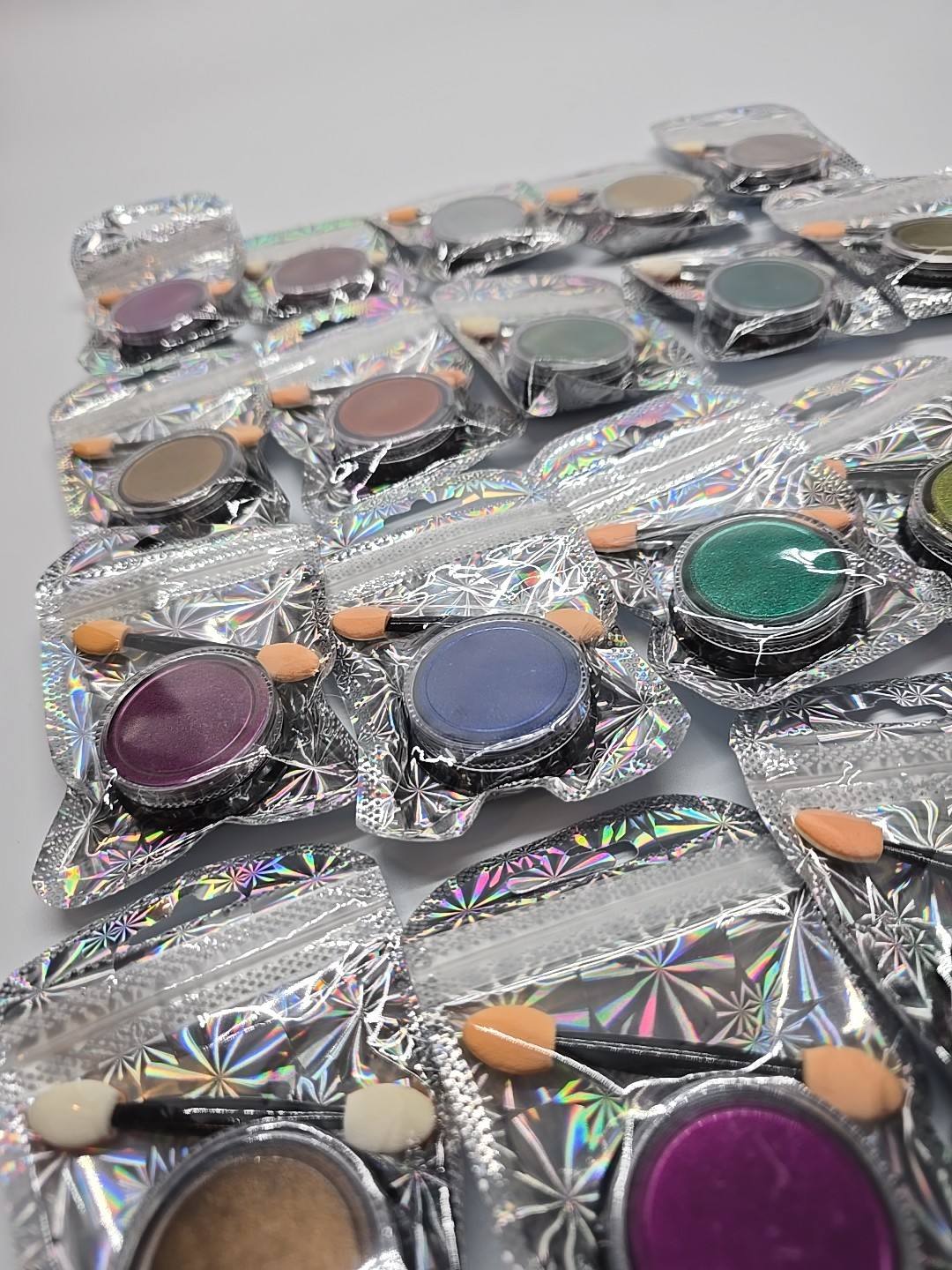 20 pcs Chrome Nail Powder Set Mirror Rubbing Pigment Gold Metallic Powder Summer
