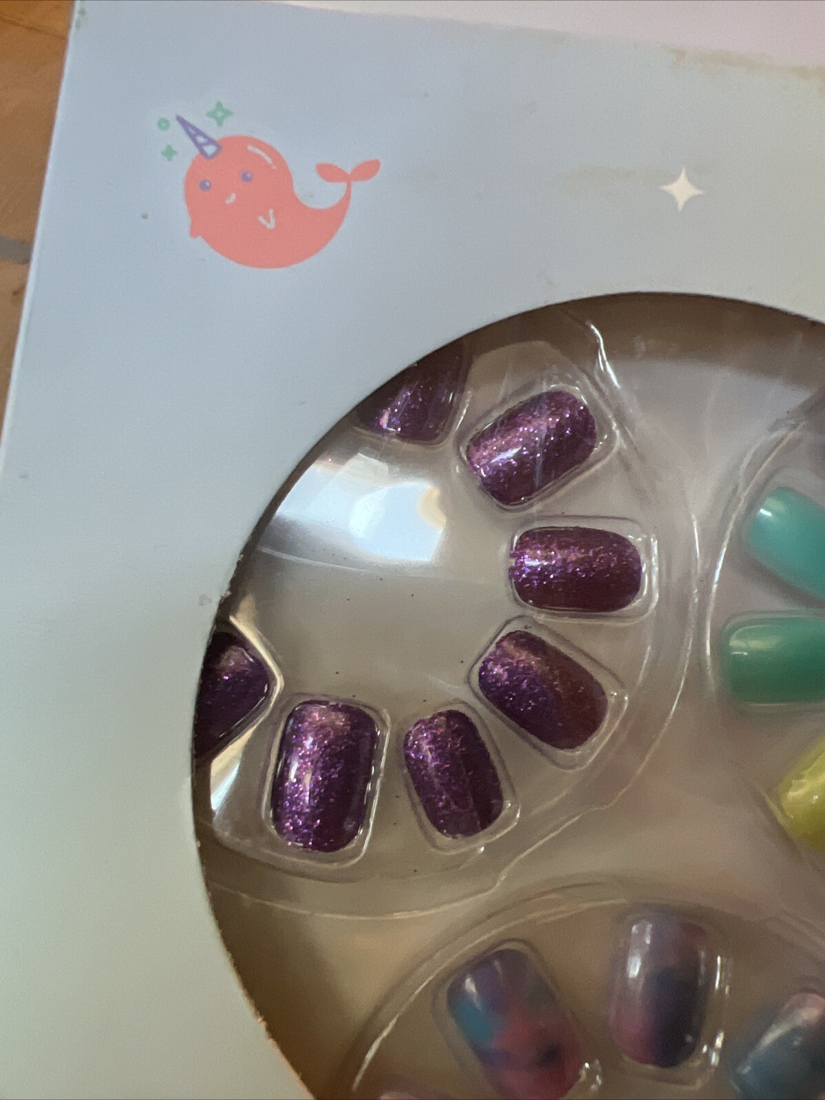 More Than Magic Press-On Nail Set feat Sparkly Glitter & Printed Design – 50ct
