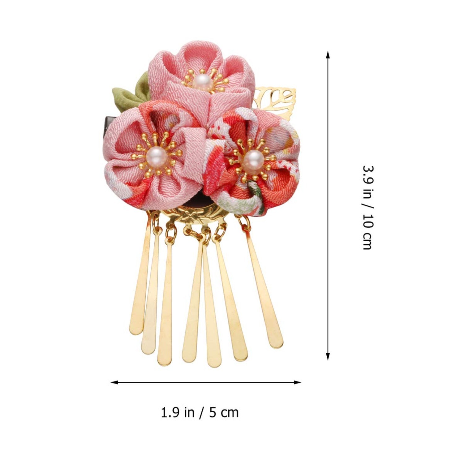 Lurrose Hair Clip, Japanese Kimono Flower Design, for Women Girls, Hair Acces…