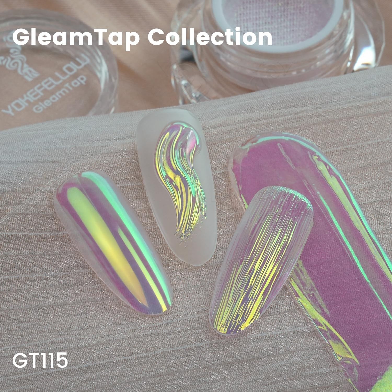 GleamTap Nail Powder 15g – Easy Application Aurora Chrome for Stunning Manicures