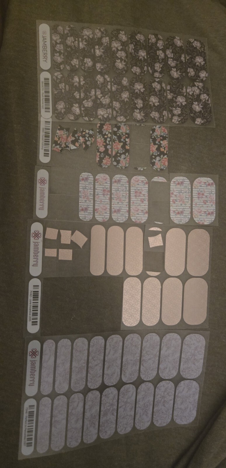 Lot Of Jamberry Vinyl Wrap In florals