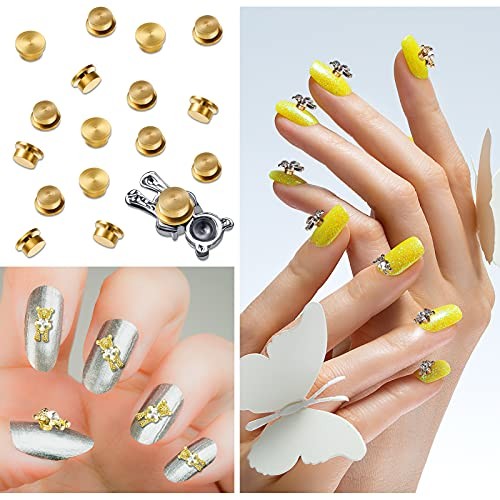 30 Pieces Spinning Nail Charms Nail Art Rotating Charm Rotating Bearing Nail