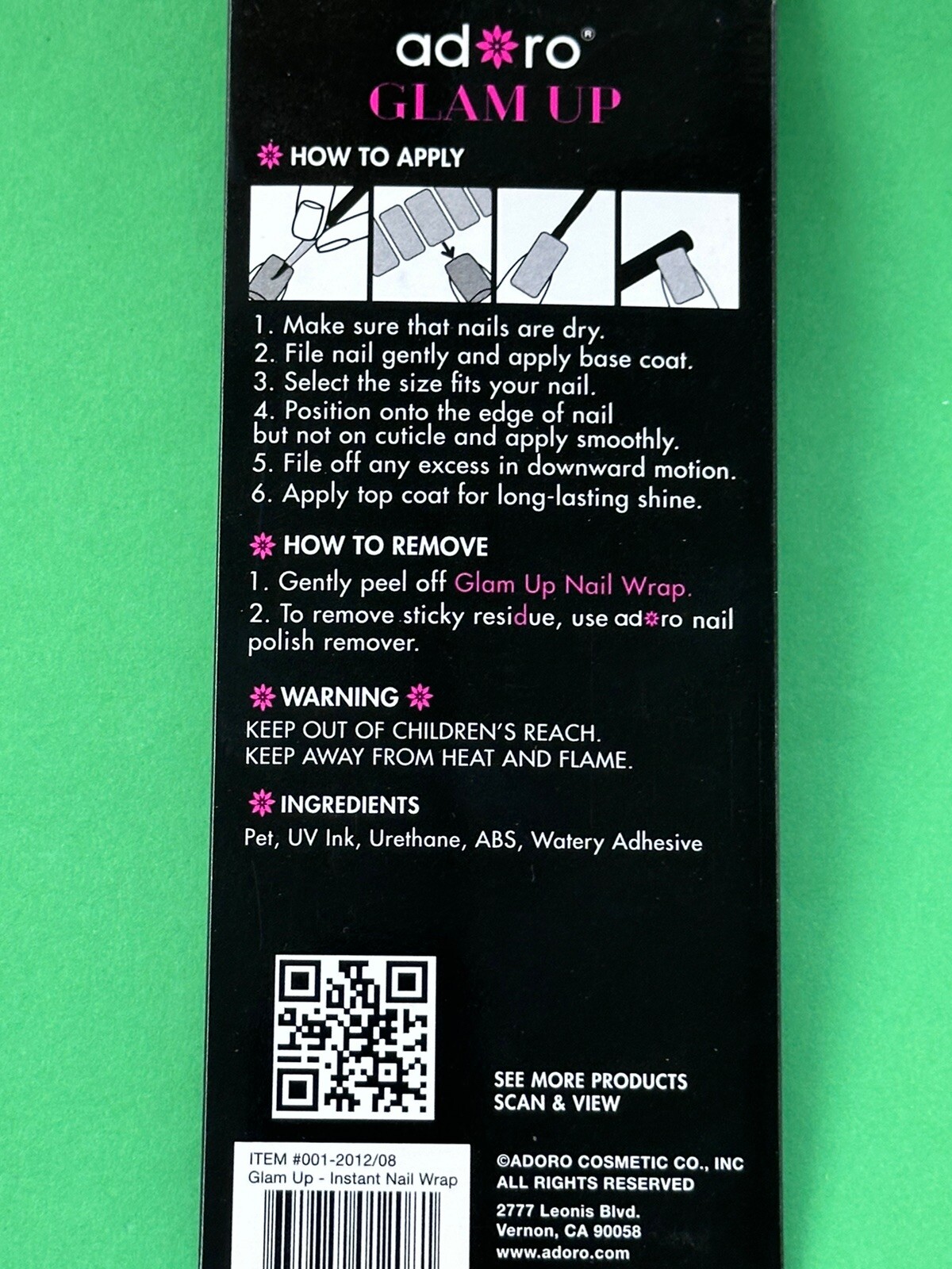 20 Strips In a Pack Instant Nail Wrap, Peel and Apply, Hottest design Brand New.
