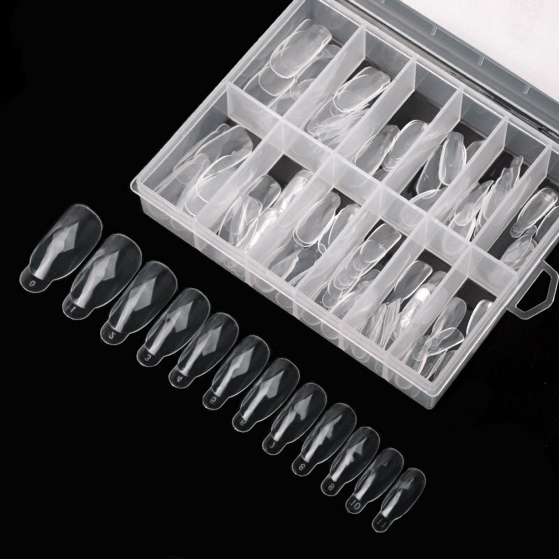 120Pcs Quick Building Mold Tips Nail Forms Finger Extension Nail Art Tools Clear