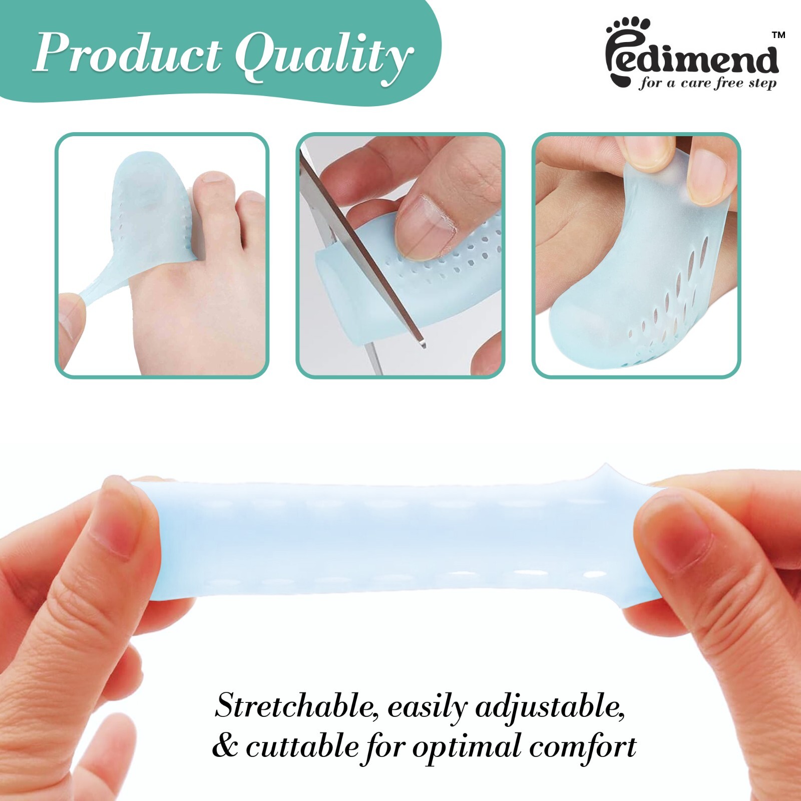 Silicone Toe Caps Breathable Big Toe Protector Prevents Corn Blisters Size S/M/L