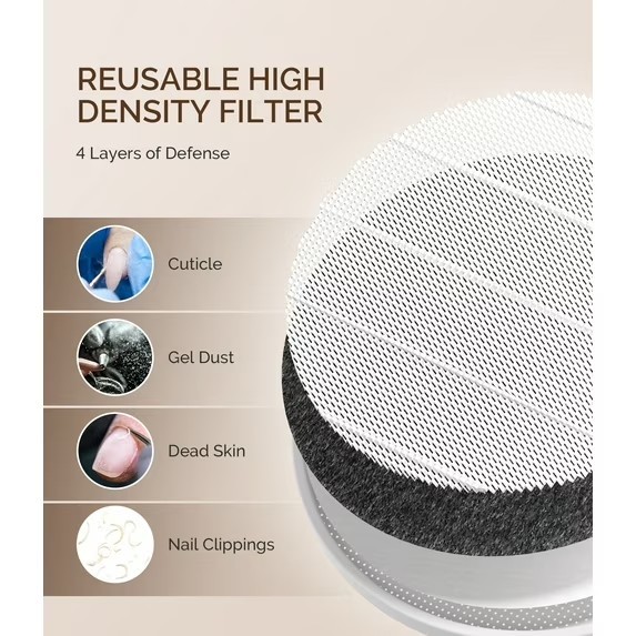MelodySusie HPro H Series Nail Dust Collector Pink for Nail Art Acrylics Gels.