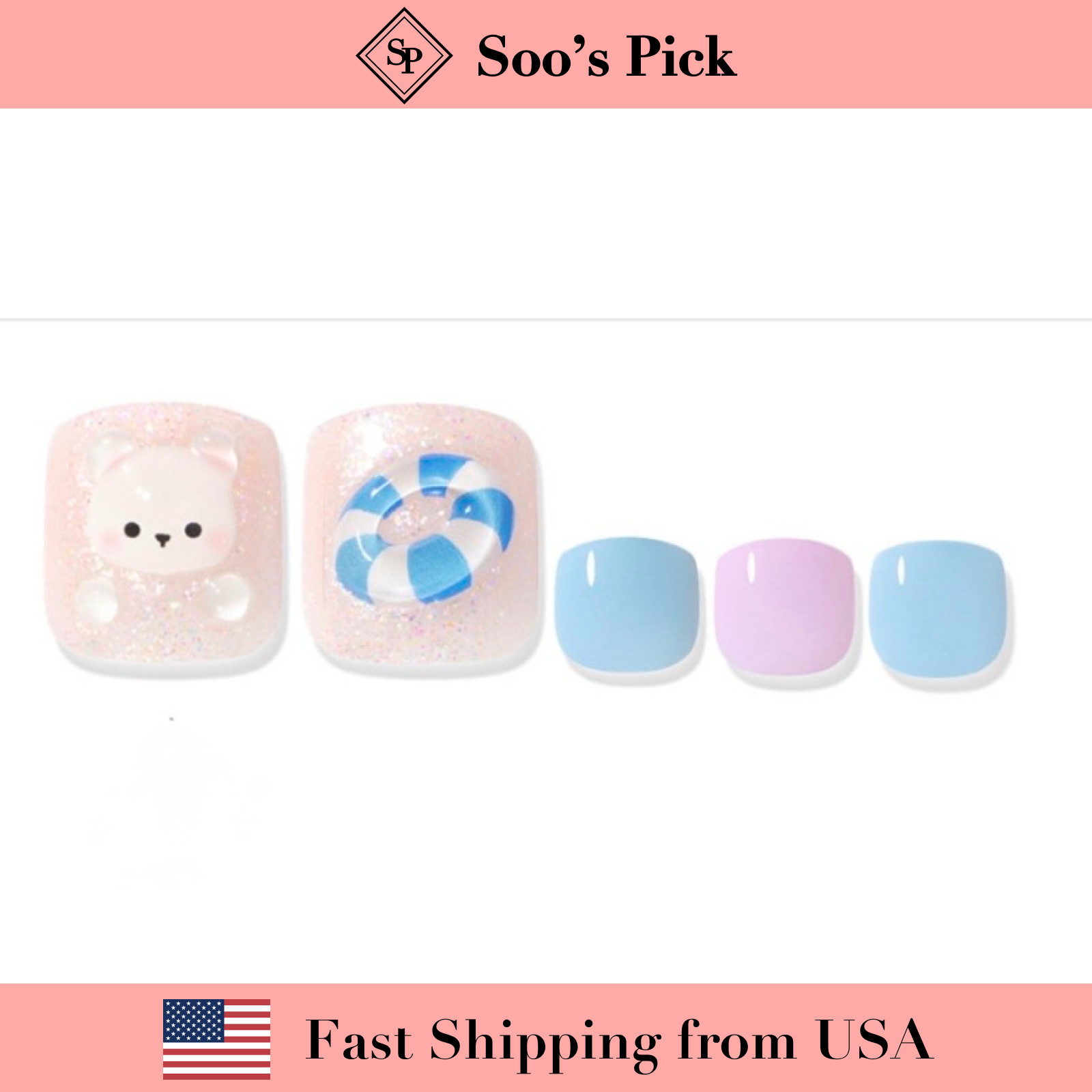 DASHING DIVA Magic Press Premium Series Pedi-Tube Bear ( 🇺🇸 US Seller)