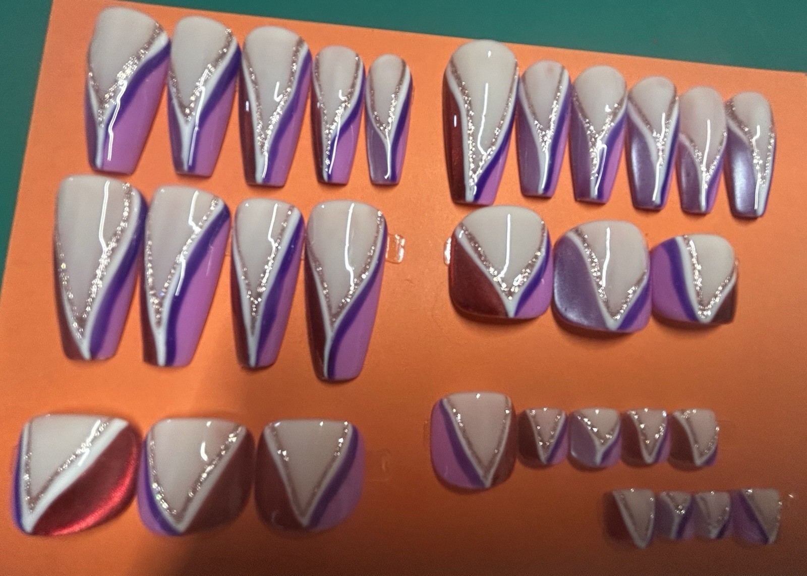 press on nails 2 Sets Feets And Hands