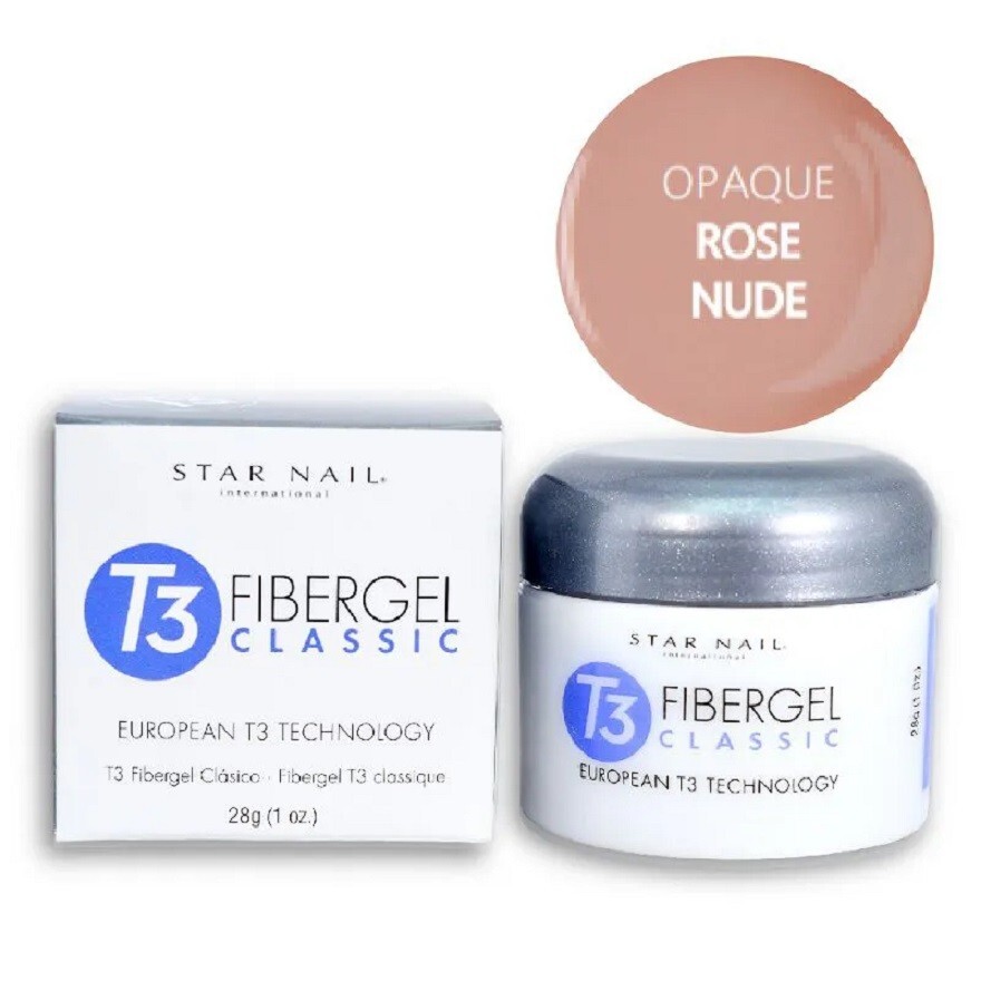 Star Nail T3 Fiber Gel Classic builder sculpting gel Opaque Rose Nude 1oz