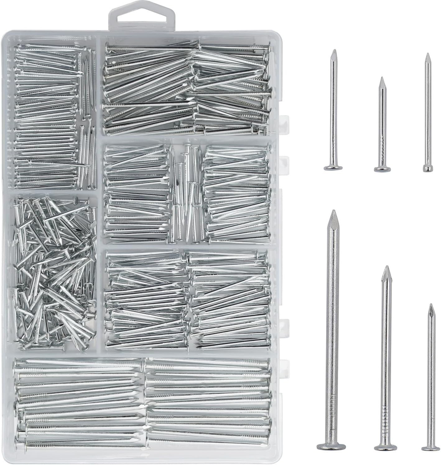 376pcs Hardware Nails Set – 2-Inch Galvanized for Woodworking Projects